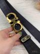 AAA Clone Salvatore Ferragamo Yellow Gold Gancini Buckle Belt - Black Leather (4)_th.jpg